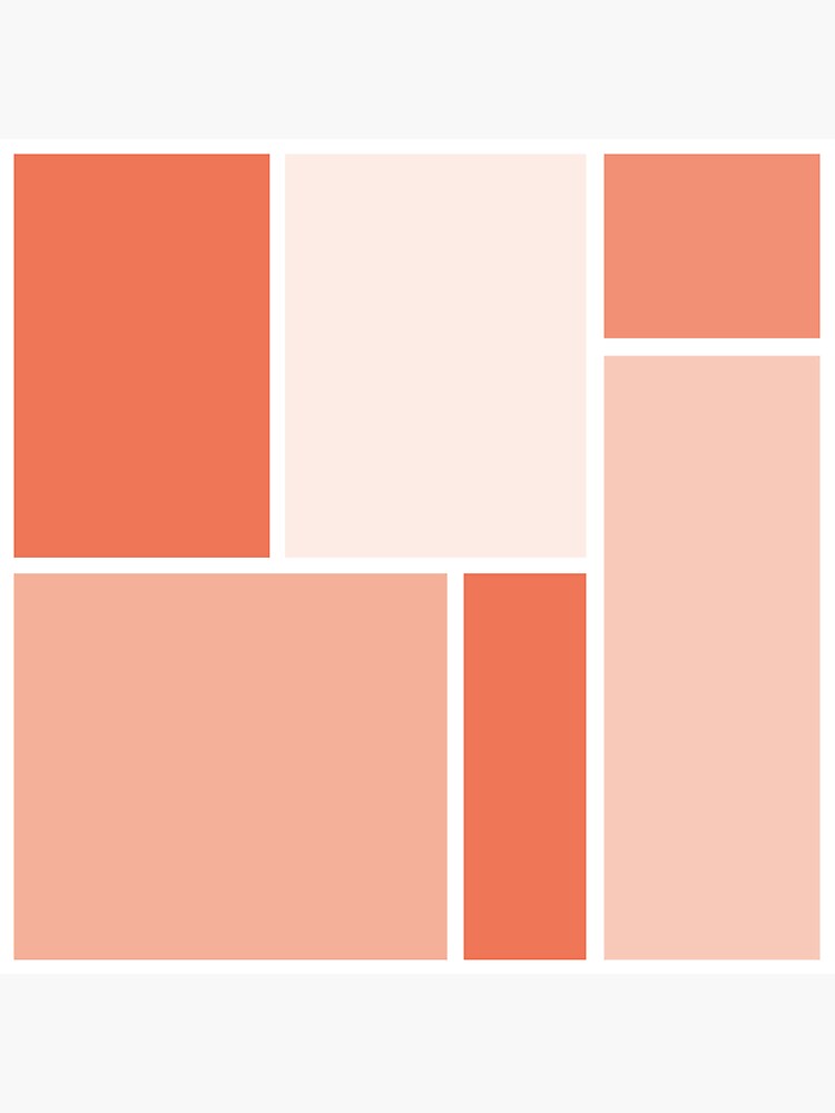 "Orange Color Blocks Geometric Shapes" Sticker for Sale by NancyMerkle