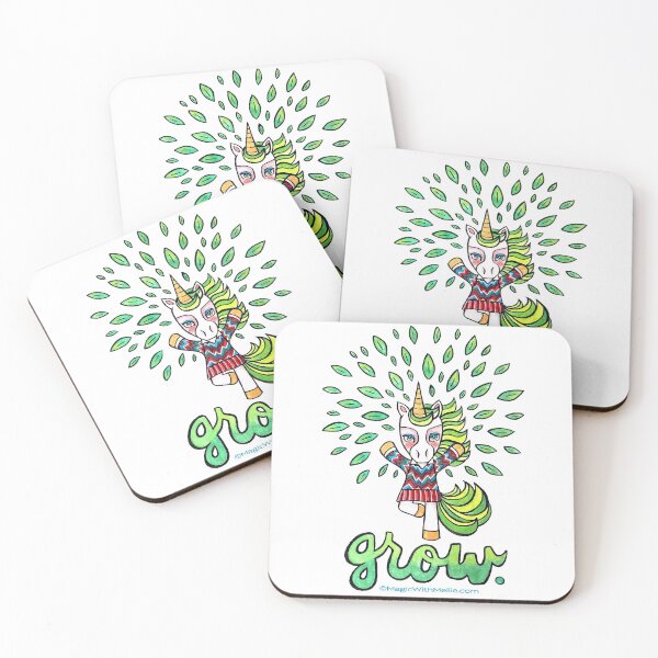 Item preview, Grow — Yoga Unicorn — Animals of Inspiration Illustration series designed and sold by Melanie Test.