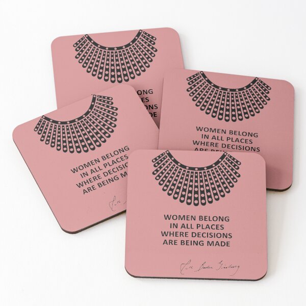 Item preview, Women belong in all places where decisions are being made - RBG [pink] designed and sold by REApparelCo.