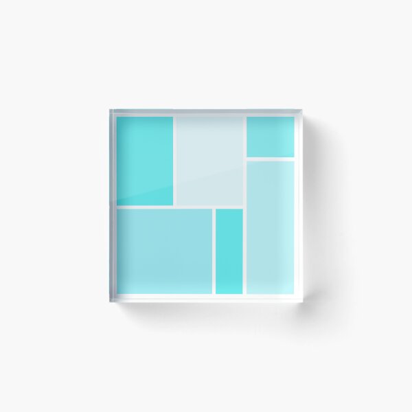 Artikelvorschau, Aqua Color Blocks Geometrische Formen entworfen und verkauft von NancyMerkle.