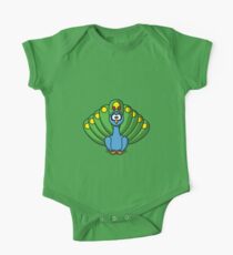Colourful Peacock One Piece - Short Sleeve