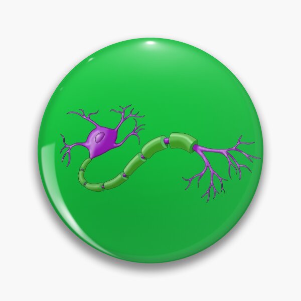 Item preview, Purple and Emerald Green Neuron Nerve Cell with Myelin Sheath designed and sold by ScienceSource.