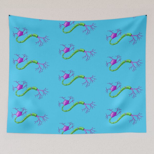 Item preview, Purple and Emerald Green Neuron Nerve Cell with Myelin Sheath designed and sold by ScienceSource.
