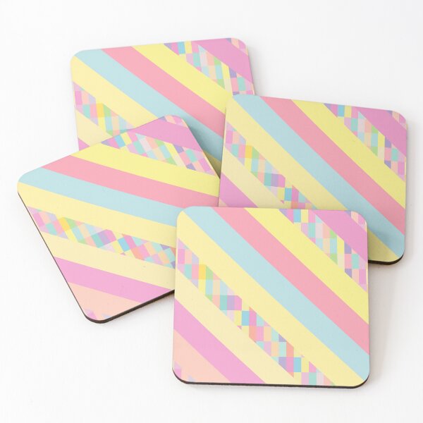 Item preview, Sloped stripes pastel pattern - pastel rectangles designed and sold by greatnorris.