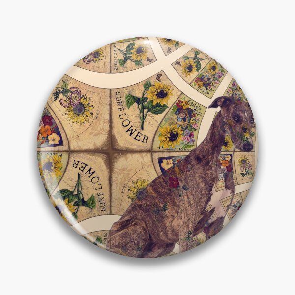 Item preview, Vintage Greyhound and Flower Kaleidoscope designed and sold by Lisa Marie Mercer.