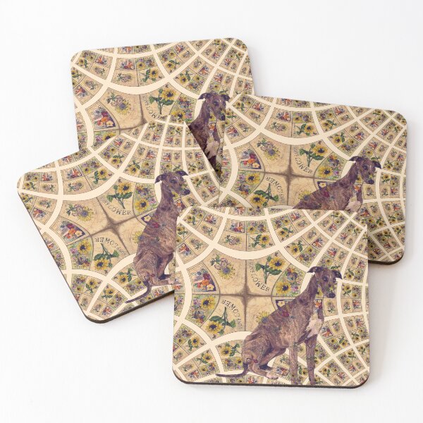 Item preview, Vintage Greyhound and Flower Kaleidoscope designed and sold by Lisa Marie Mercer.