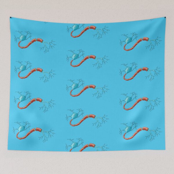 Item preview, Teal Blue and Orange Neuron Nerve Cell with Myelin Sheath designed and sold by ScienceSource.