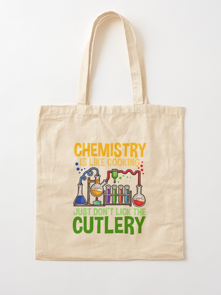 Chemistry is like cooking tote bag science joke gift geek  baking kitchen 1971 