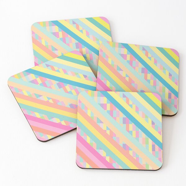 Item preview, Sloped stripes pastel pattern - pastel rectangles designed and sold by greatnorris.