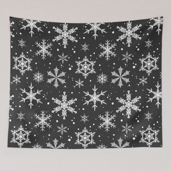 Aperçu de l'œuvre Motif flocon de neige-noir créée et vendue par PocketShadow.