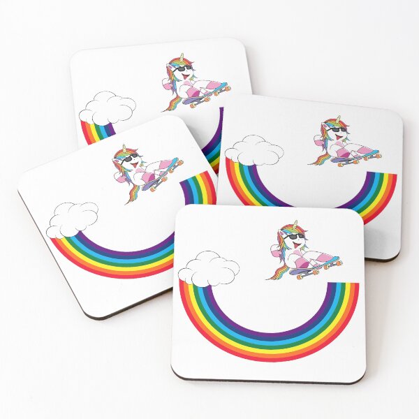 Artikelvorschau, Einhorn läuft einen Halfpipe-Regenbogen entworfen und verkauft von SaKaNaSoN.