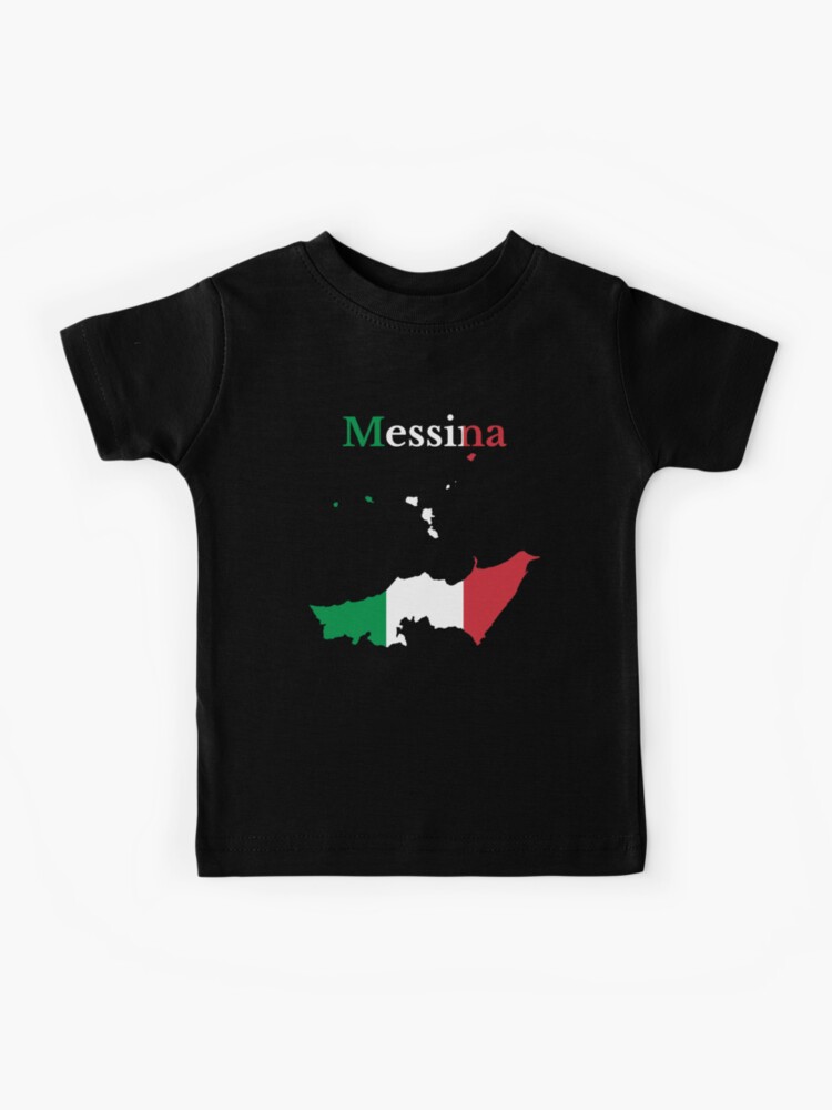 Province of Messina Map, Italian Province. Kids T-Shirt for Sale