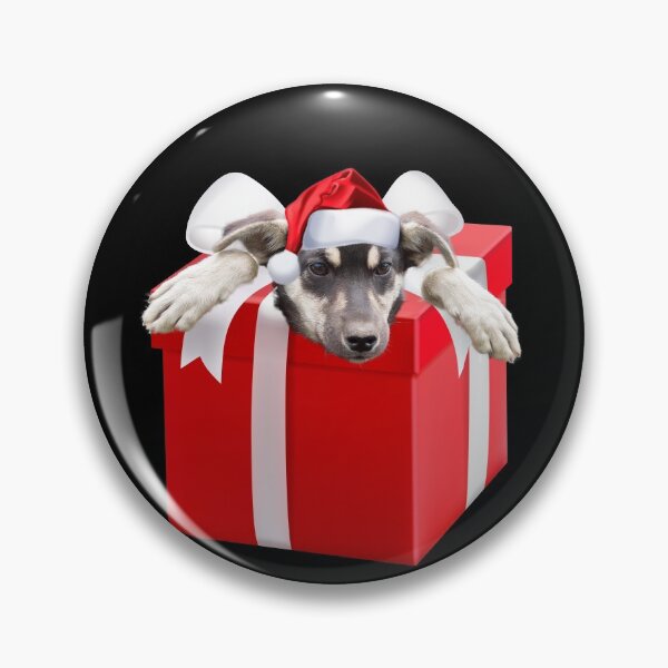 Item preview, Cute Dog Present Santa Hat Image Photo Funny Christmas Gift designed and sold by DamnCoolStuff.