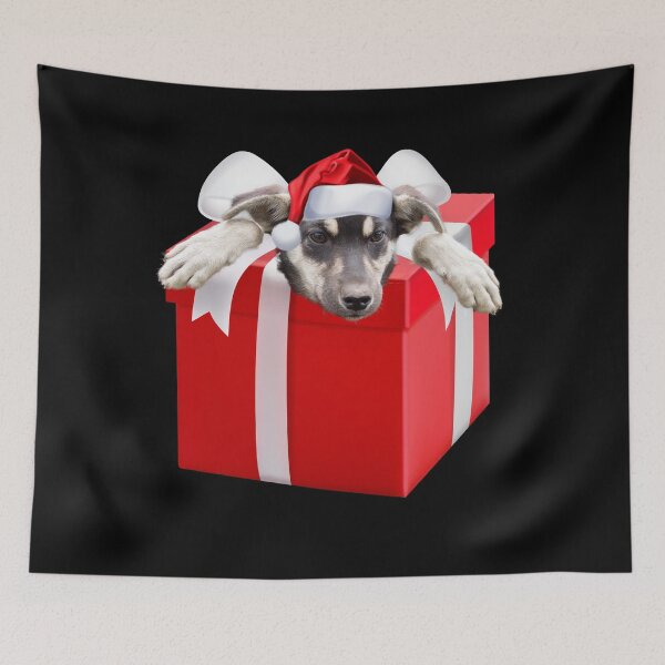Item preview, Cute Dog Present Santa Hat Image Photo Funny Christmas Gift designed and sold by DamnCoolStuff.