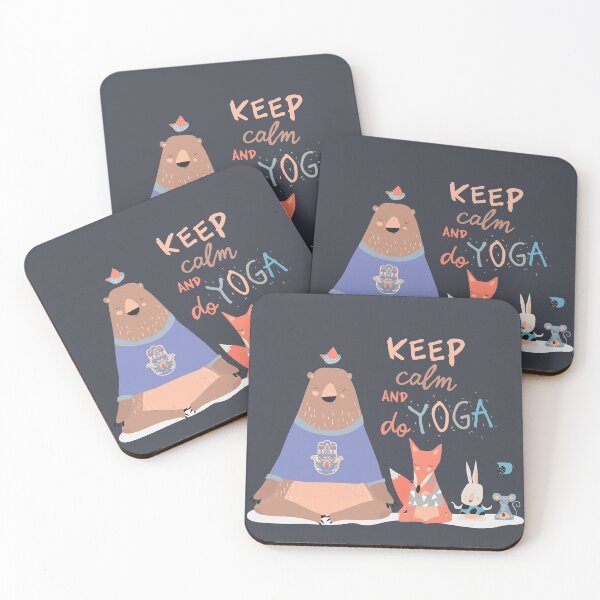Item preview, Yoga posing cartoon animals designed and sold by urban-color.