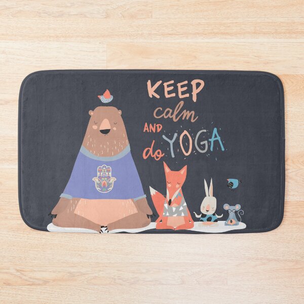 Item preview, Yoga posing cartoon animals designed and sold by urban-color.