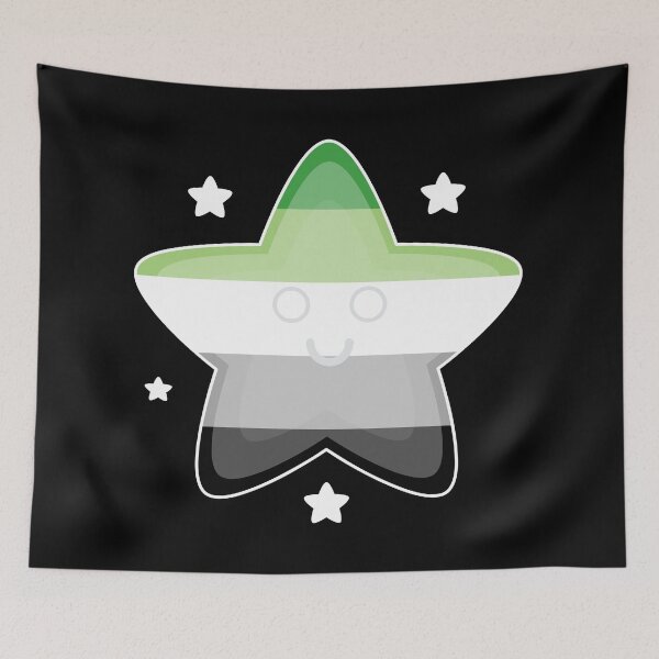 Item preview, Cute Cartoon Aromantic Flag Star designed and sold by QueerShop.