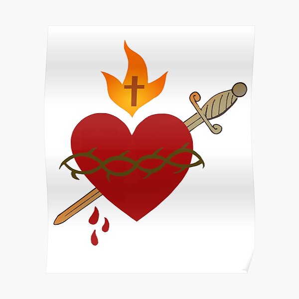 Poster Heiliges Herz Jesu Redbubble