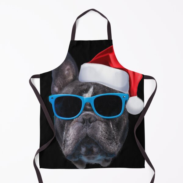 Item preview, Cute French Bulldog Santa Hat Image Funny Christmas Gift designed and sold by DamnCoolStuff.