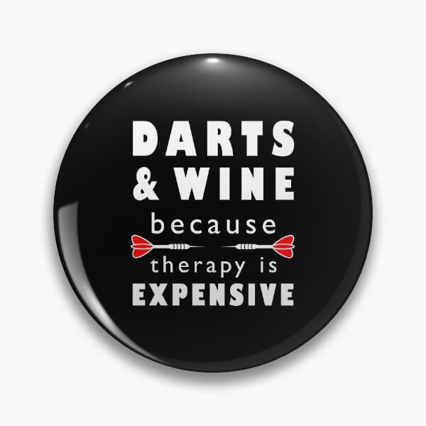 Item preview, Darts & wine because therapy is expensive designed and sold by TheGreenGoat.