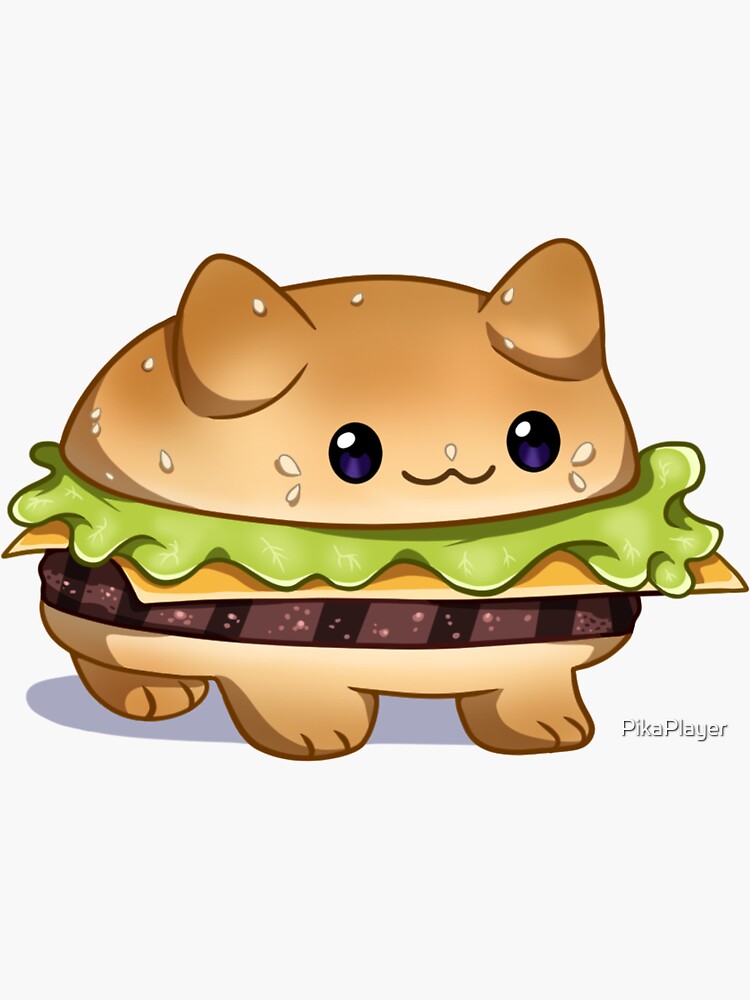 burger cat plush