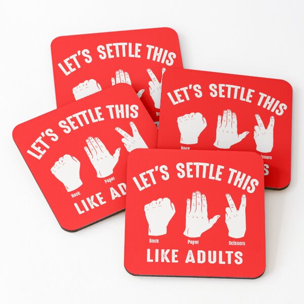 Item preview, Lets Settle This Like Adults Rock Paper Scissors designed and sold by Alema Art.
