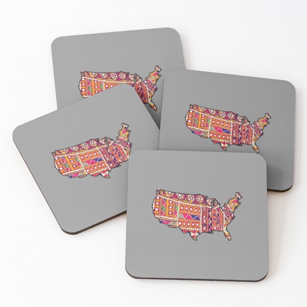 Item preview, United States in Mirror Fabric designed and sold by Dania Shoaib.