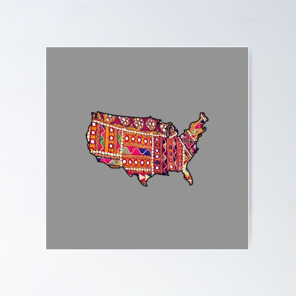 Item preview, United States in Mirror Fabric designed and sold by Dania Shoaib.
