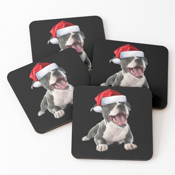 Item preview, Cute Pit Bull Shirt Santa Hat Image Funny Dog Christmas Gift designed and sold by DamnCoolStuff.