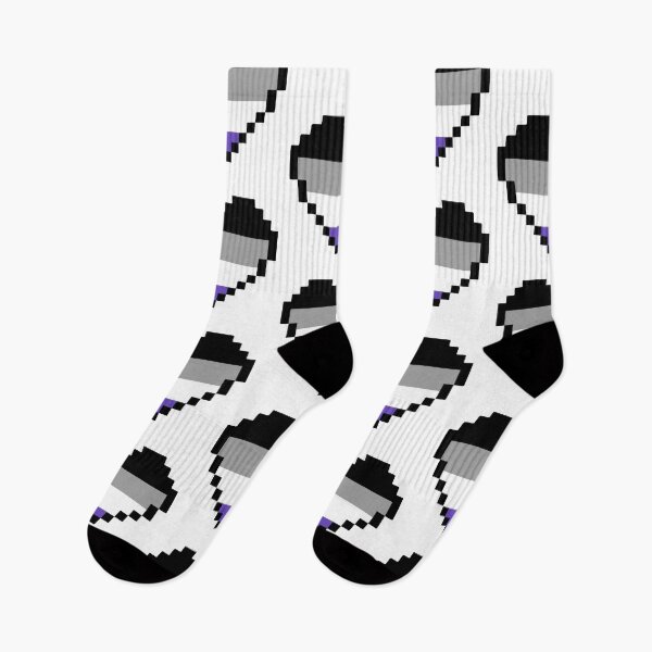 Item preview, Pixel Heart Asexual Pride Flag (White Background) designed and sold by QueerShop.