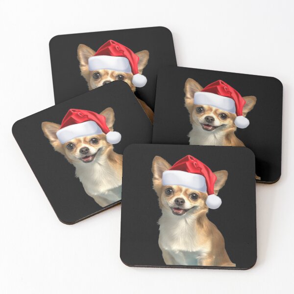 Item preview, Cute Chihuahua Shirt Santa Hat Image Funny Christmas Gift designed and sold by DamnCoolStuff.