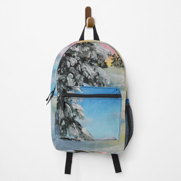 Item preview, Winter Sunset Landscape Painting designed and sold by mary hughes.