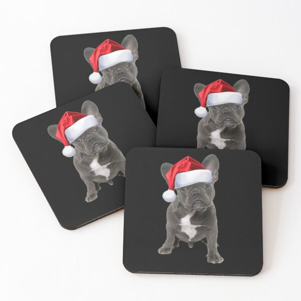Item preview, Cute French Bulldog Shirt Puppy Santa Hat Fun Christmas Gift designed and sold by DamnCoolStuff.