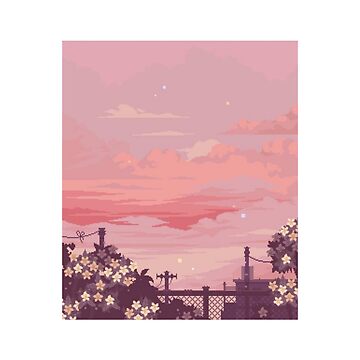 Pink Aesthetic Anime Landscape Wallpaper