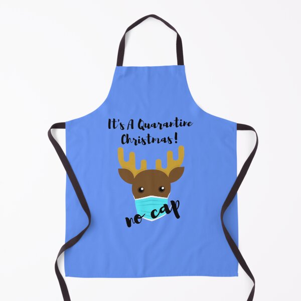 Item preview, Cute Toon Christmas Reindeer Declaring It's A Qarantine Christmas No Cap designed and sold by StormyMuse.