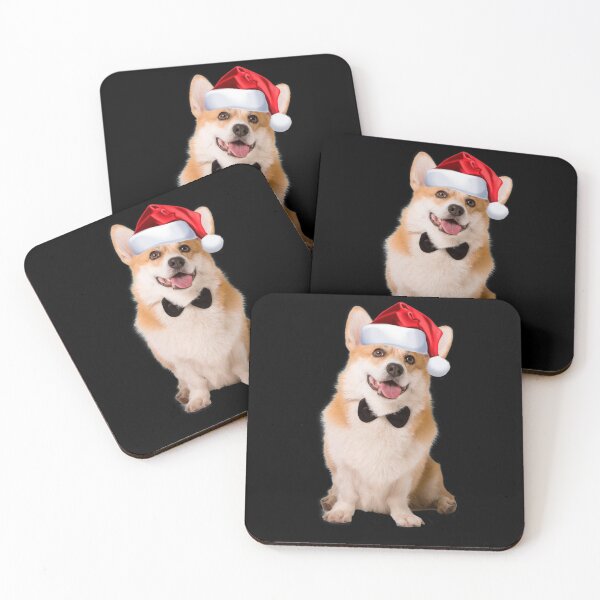 Item preview, Cute Corgi Shirt Santa Hat Bowtie Image Funny Christmas Gift designed and sold by DamnCoolStuff.