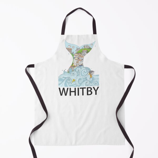 Item preview, Whitby Whale Tail - wavy seas - Dark text designed and sold by LouiseFranksArt.