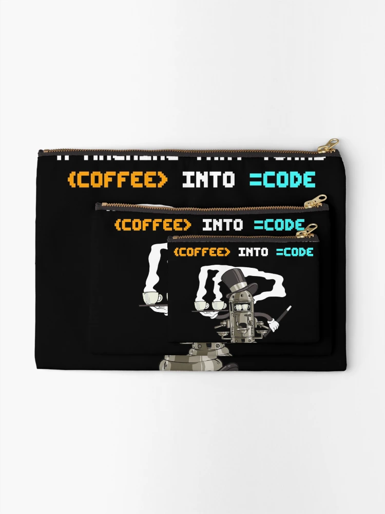 Thumbnail 2 of 4, Zipper Pouch, Programmer and Web developer Gift Coffee Code Coding designed and sold by Rzelemenz.