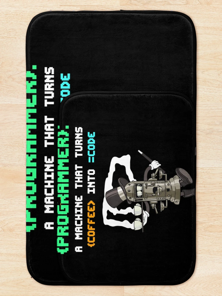 Thumbnail 5 of 6, Bath Mat, Programmer and Web developer Gift Coffee Code Coding designed and sold by Rzelemenz.
