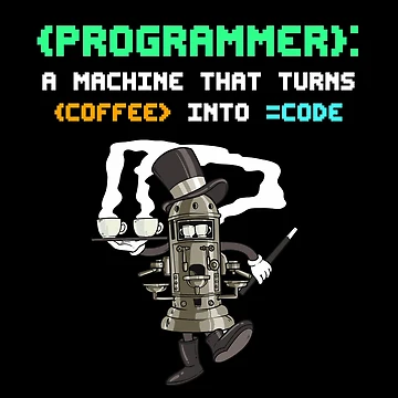 Artwork thumbnail, Programmer and Web developer Gift Coffee Code Coding by Rzelemenz