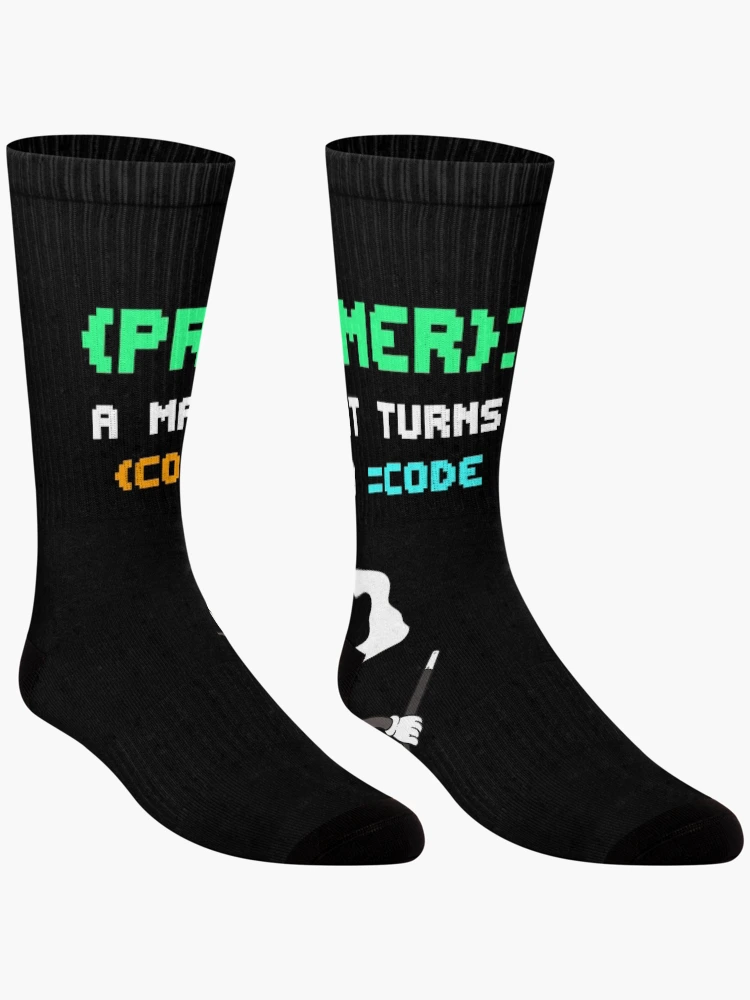 Thumbnail 3 of 5, Socks, Programmer and Web developer Gift Coffee Code Coding    designed and sold by Rzelemenz.