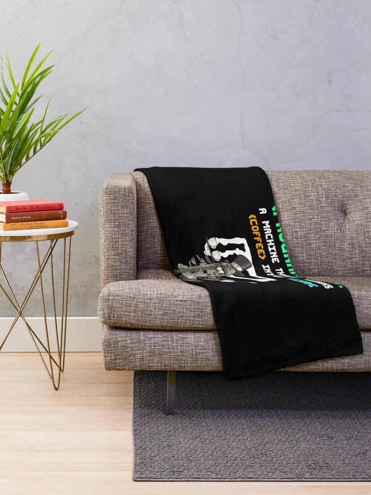 Thumbnail 2 of 6, Throw Blanket, Programmer and Web developer Gift Coffee Code Coding designed and sold by Rzelemenz.