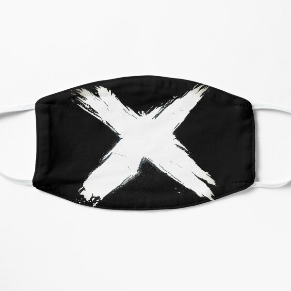 X Cross Minimal Art Flat Mask