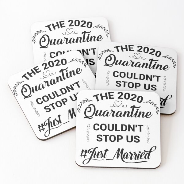 Item preview, The 2020 Quarantine Couldn't Stop Us Just Married designed and sold by TheAwesomeMiro.