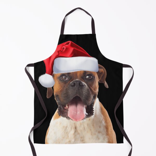 Item preview, Cute Boxer Christmas Shirt Santa Hat Image Funny Dog Gift designed and sold by DamnCoolStuff.