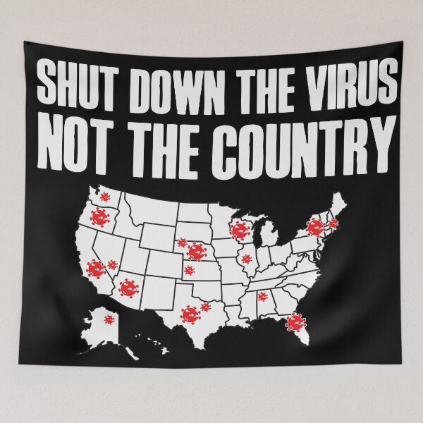Item preview, Shut Down The Virus Not The Country designed and sold by RobomShop.