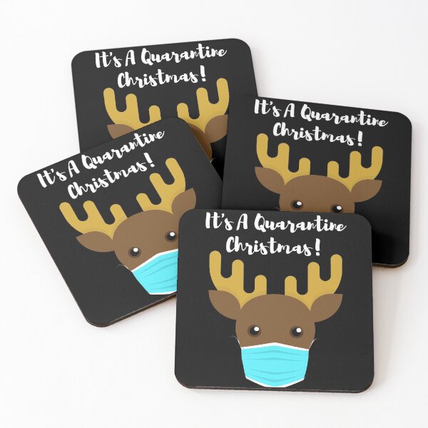 Item preview, Cute Toon Christmas Reindeer Declaring It's A Quarantine Christmas designed and sold by StormyMuse.