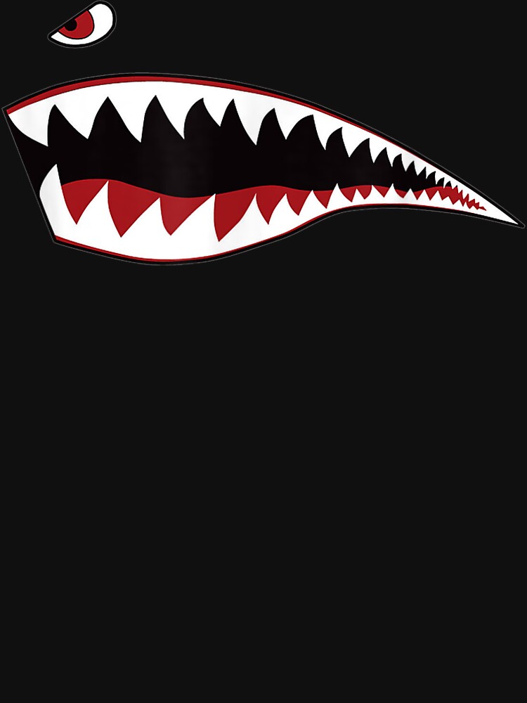 "Shark Teeth Nose Art - Wwii Military Plane Aircraft" T-shirt by