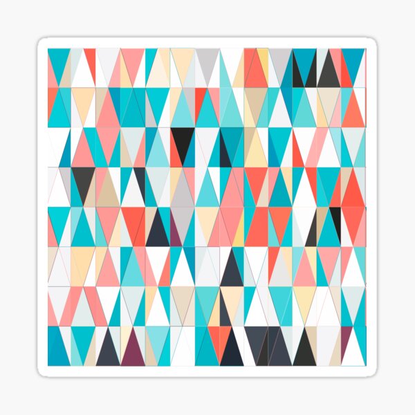 Illustration Of Geometric Shapes Sticker For Sale By Olenarim Redbubble