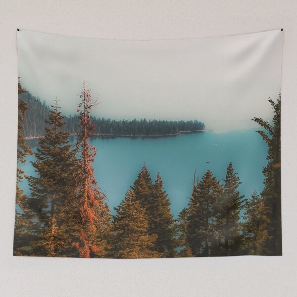 Item preview, pine tree and lake scenic at Emerald Bay Lake Tahoe California USA designed and sold by Mrvell.
